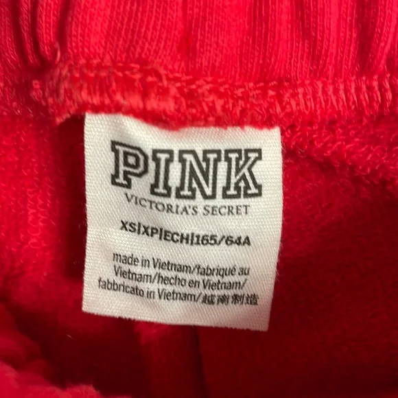 NWOT rare HTF PINK Victoria’s Secret red dog print joggers sweatpants size xs - Picture 8 of 13